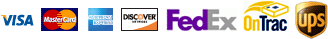 We Accept Visa, MasterCard, American Express, Discover, PayPal, and ship with UPS