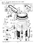 Diagram for 13 - Tub, Agitator, Mtg. Stem, Hoses & Clamps
