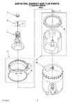 Diagram for 04 - Agitator, Basket And Tub Parts