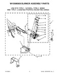Diagram for 05 - W10096909 Burner Assembly Parts