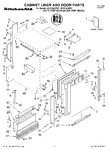 Diagram for 01 - Cabinet Liner And Door, Lit/optional