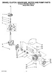 Diagram for 08 - Brake, Clutch, Gearcase, Motor And Pump Parts