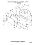 Diagram for 02 - Dryer Front Panel And Door Parts