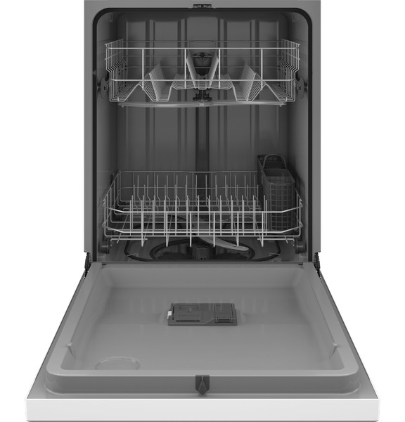 HDF310PGRWW HOTPOINT® ONE BUTTON DISHWASHER WITH PLASTIC INTERIOR
